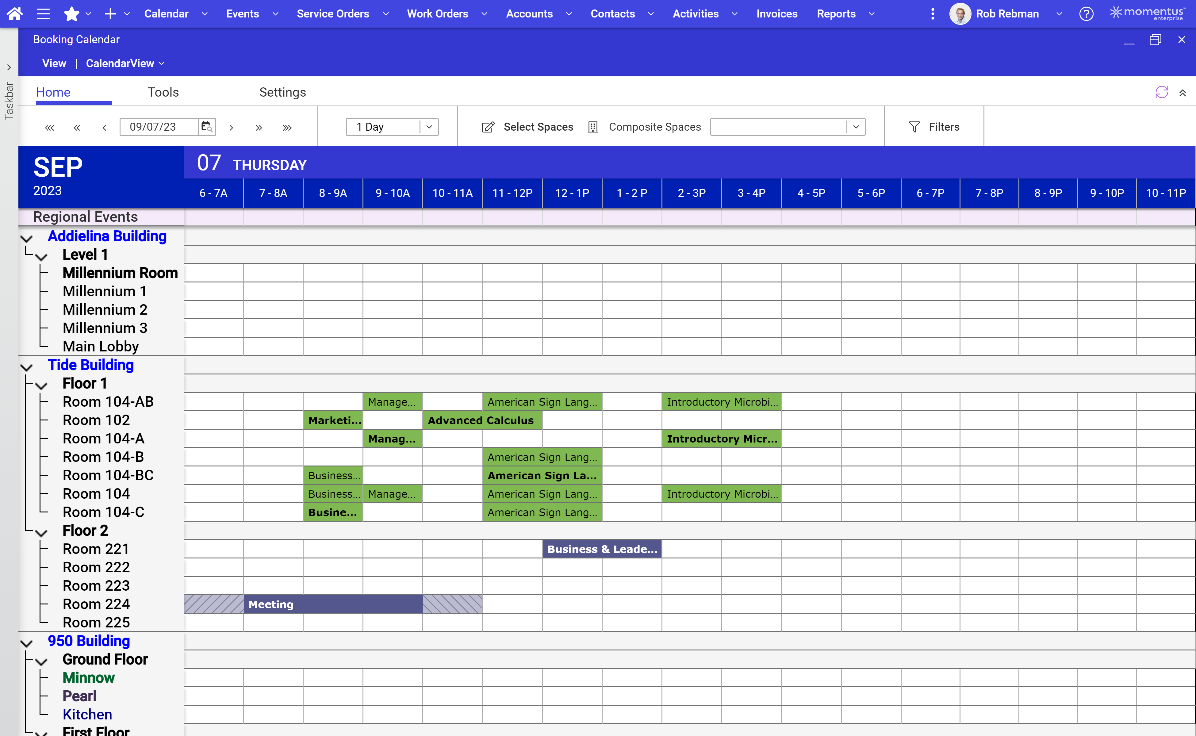 screenshot of Momentus Technologies